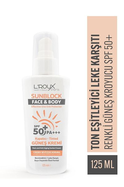 L'roux health & beauty BlEmish ColorEd SunscrEEn - PErfEct ProtEction, InstAntly EvEn Skin TonE: Spf 50 (125 ML)