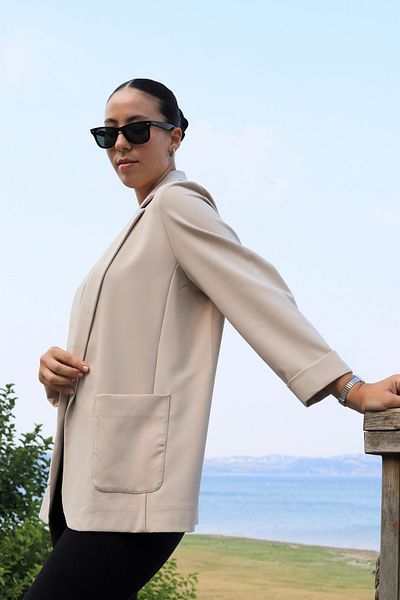 PARKDERİN JACHETA BLAZER DE MĂRI MARI MARE LYCRA TEXTURADĂ MOALE