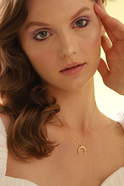 Silvano Jewelry 925 Ayar Ters Hilal Gümüş Kolye