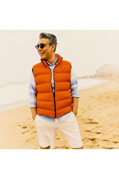 SÜVARİ Süvari Slim Fit Turuncu Dolum Şişme Erkek Mont