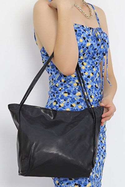 Moka Shopin MokaShopin Black Leather Shoulder Bag - 18949.1624