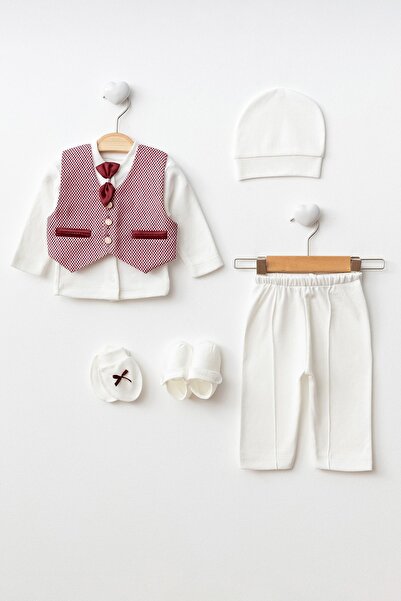 Harry&Millie Baby Boy Newborn 6 Piece Mevlüt Set with Vest and Tie