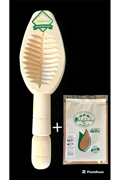 Hacıoğlu baharat Hatay Yöresel Ahşap Tahta Pasta Kömbe Kerebiç Kalıbı + 24 gr...