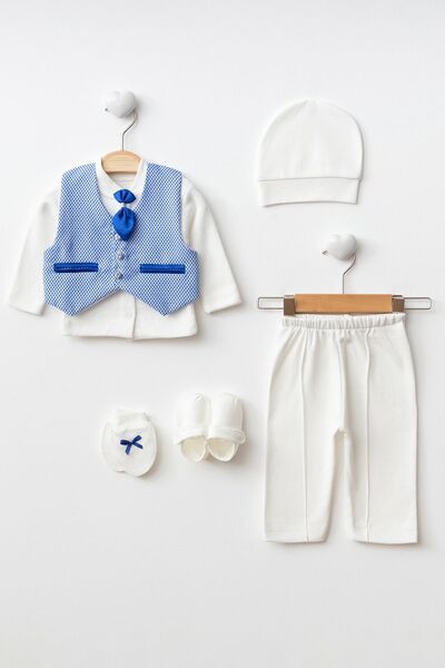 Harry&Millie طقم مولود مع سترة وربطة عنق للأطفال الأولاد