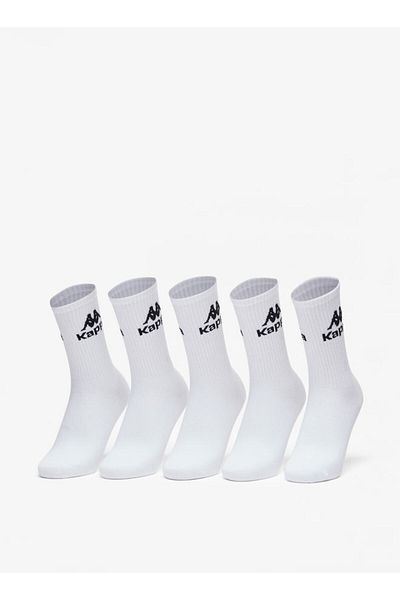 Kappa Logo Print Ankle Length Socks - Set of 5
