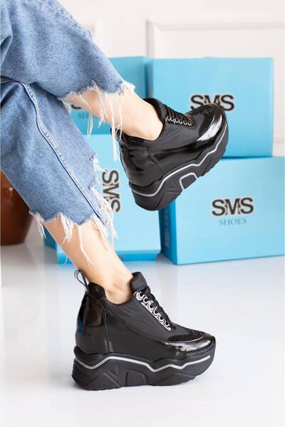 SMS kadın Gizli Topuk Bağcıklı Spor Ayakkabı