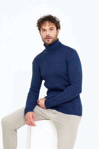 Tarz Cool Πουλόβερ Indigo Turtleneck -trzcm7781r02