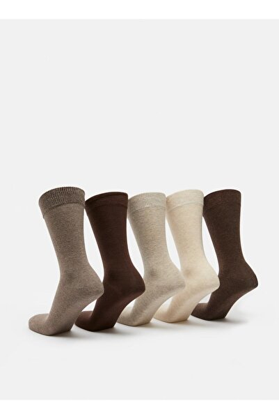 Duchini Solid Calf Length Socks - Set of 5