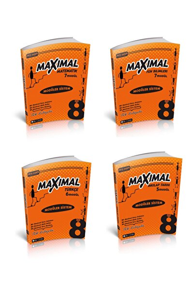 Artı Zeka Yayınları 8.SINIF MATEMATİK + FEN BİLİMLERİ + TÜRKÇE + İNKILAP MAXİ...