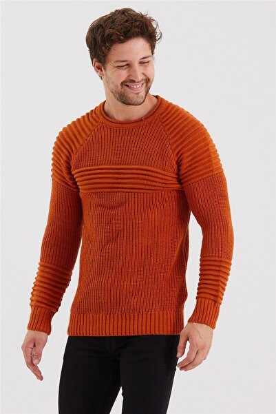 Tarz Cool Чоловічий трикотажний светр з нейлоновим ворсом - trzcm28888r300s