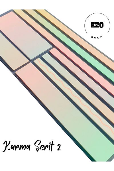 EZOSHOP Post-It Note Paper - Clear Color, Mixed Stripe, Sticky 2