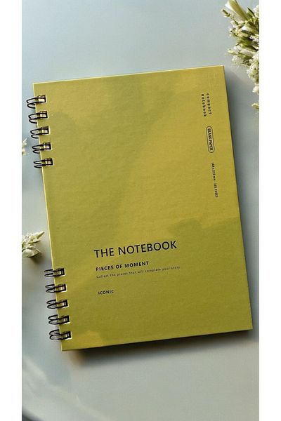 Fark Tanıtım The Notebook Series Spiraled 80 Sheets Unlined A5 Notebook (Olive Green Cover)