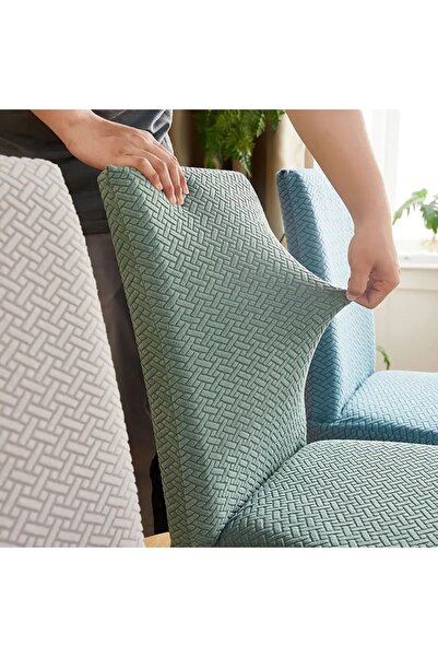 ÖZMAKAN Yüksek Kaliteli Sandalye Kılıfı ,lıkralı ,yıkanabılır 1 Adet Mint Renk