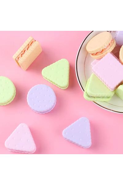 NaSaDAN 1 Piece KAwAii Colorful Biscuit ShAped Pencil ShArpener Pencil Opener