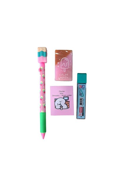 Dudo Baby uçlu kalem set kız desenli not defteri