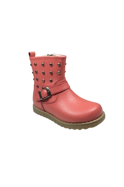 OrtopedikAL 1005 Kız Çocuk Bot Mercan Troklu % 100 Deri Ortopedik Anatomik 2143 Klt