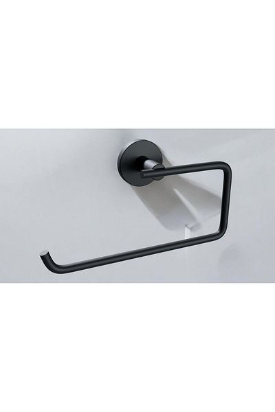 Zethome Nero Series - Stainless Black Paper Towel Holder Mounted Solo