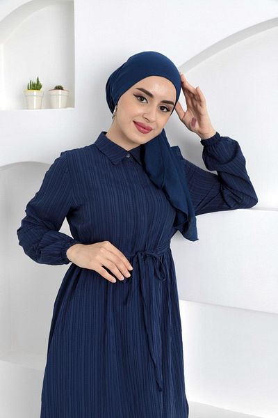 ENSA TESETTUR Asian Waist Tied Hijab Dress