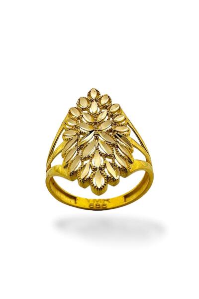 MaGold Maraş Kalemkar İşçiliği Mekik Altın Yüzük 14 Ayar