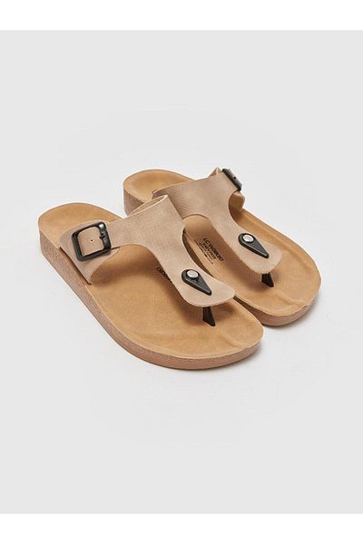 LC Waikiki Γυναικείες σαγιονάρες LCW STEPS Μπεζ