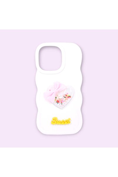 Turkuaz IPHONE 11; LÜKS 3D KALP TASARIMLI, KENARLARI DALGALI, DARBE ÖNLEYİCİ ...