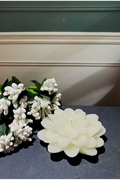 Melodi DEKOR 15 Adet Dekoratif Tasarım Mum Lotus Çiçeği (7X7 CM)