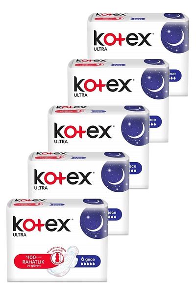Kotex Ultra Night Pad 6 Pieces Set of Five