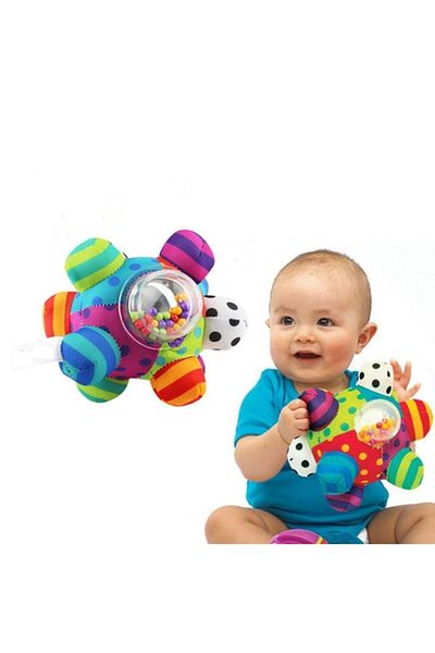 Sozzy Toys كرة بلدي الملونة مع خشخيشة