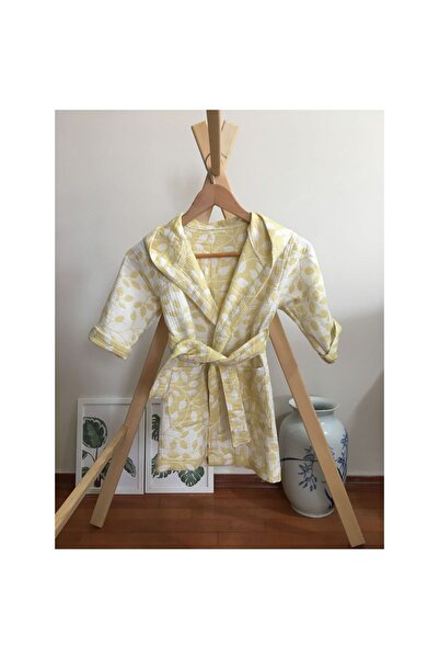 Mutlu Gün Marketi 4 Layers Muslin Bathrobe 2-5 Years Old Children's Double Si...