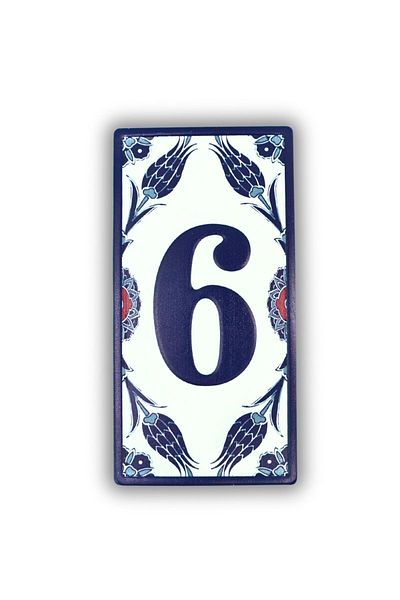 Home Size 6 Authentic Metal Door Number - Self Adhesive