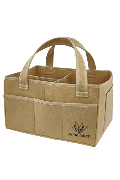 umbellatum Anne Bebek Bakım Çantası, 450 gr Kalın Keçe Yenidoğan Alt Açma Değ...