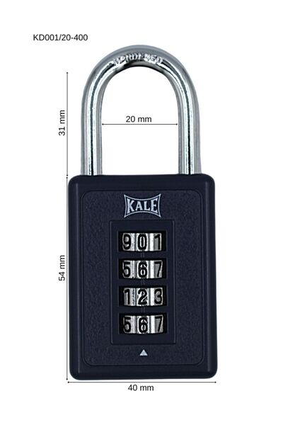 Kale Kilit Castle Password Padlock 4 Step Encryption Dark Blue