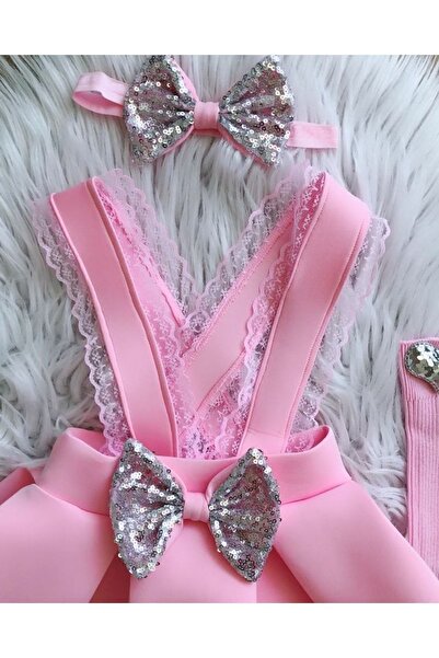 Kokosh kidss Kız Cocuk Dantellı Slopet Setı (2-4 Yaş Yazan 2 Yaş Için Uygundur )