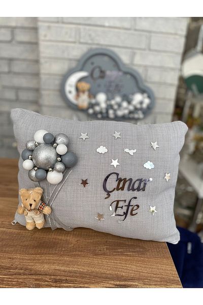 NeşeliAtölyem Στολίδι πόρτας Bubble Baby Cloud + Μαξιλάρι