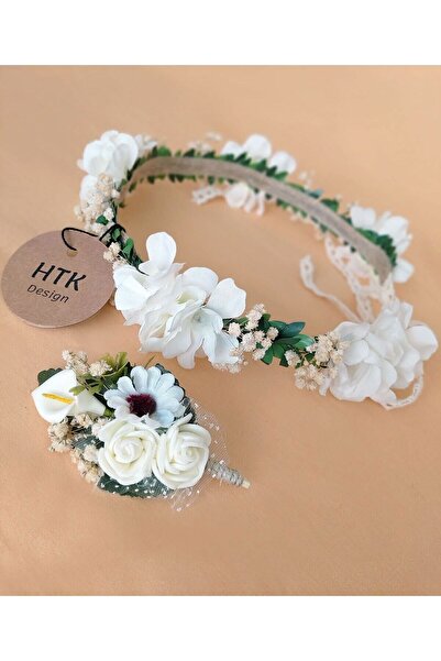 htk butik تاج الزهور، تاج الزفاف، تاج وصيفة العروس، تاج الأمومة، تاج الحناء، ...