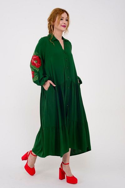 Rabiossa Γυναικείο φόρεμα Bohemian Κεντημένο Μακρύ Σταυροβελονιά
