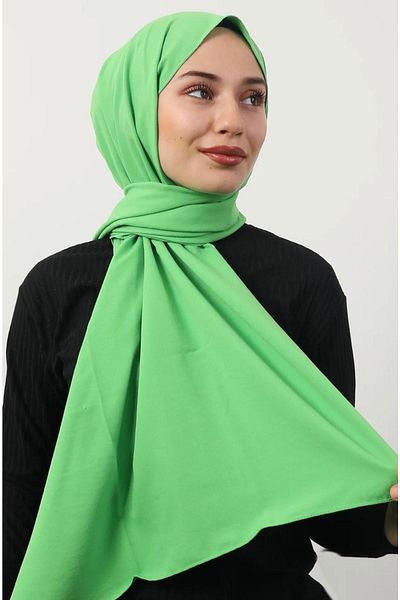 Mides scarf Hijab Cotton Kraş Cazz Shawl Model -πράσινο