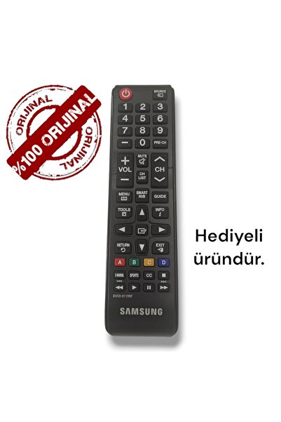 Samsung Tüm Modellerine Uyumlu Kısa Smart Hub Tuş Lcd Led Tv Kumandası uzakta...