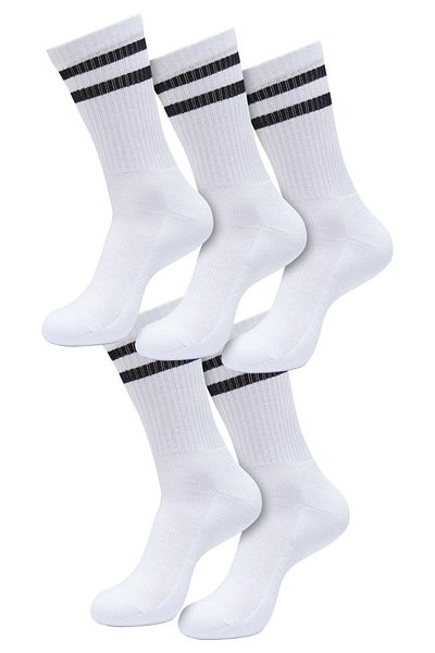 Urban Classics Unisex-Socken mit Doppelstreifen, 5er-Pack