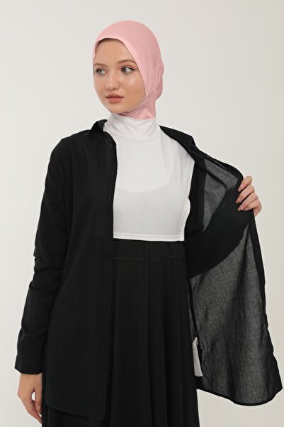 Sonbaharmoda Λευκό ζιβάγκο Hijab λαιμόκοψη - Μηδενικό μανίκι και ελαστικό στο πλάι