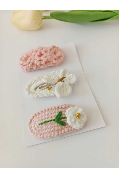 Kadın Girişimciler Atölyesi Set ružičastih kopči, 3 komada