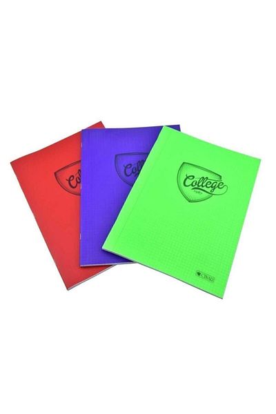 3 Çınar Çınar PVC Covered A4 Checkered Notebook 60 Sheets