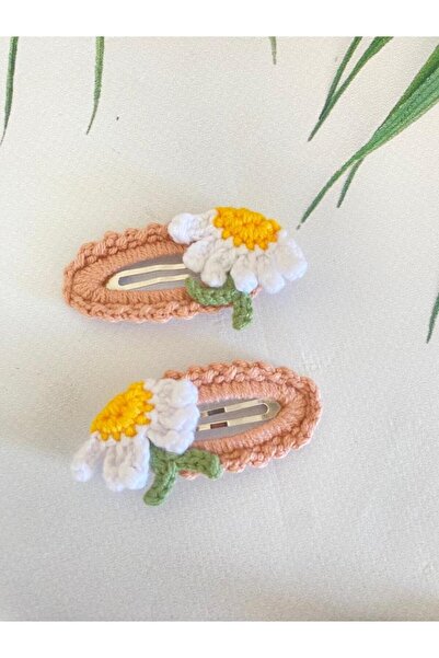 Kadın Girişimciler Atölyesi Buckle Half Daisy Knitted Handmade 2-Piece Snap B...
