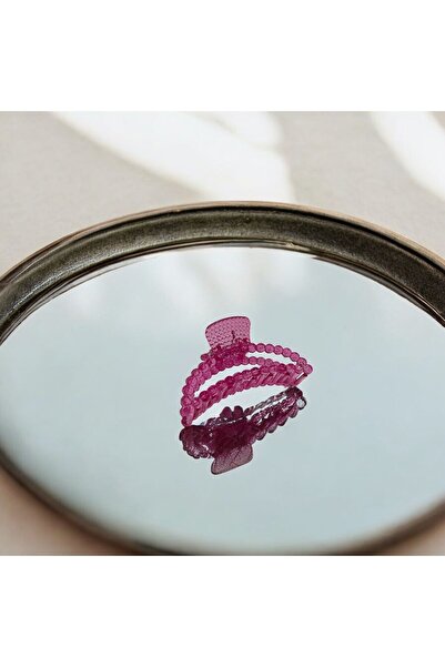 Melissa Kadın Şeffaf Renkli Toka İnci Desenli