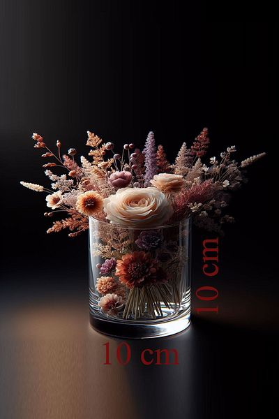 Paşabahçe Cylinder Table Top Glass Vase, Cylinder Flower Pot Candle Holder 10X10 cm