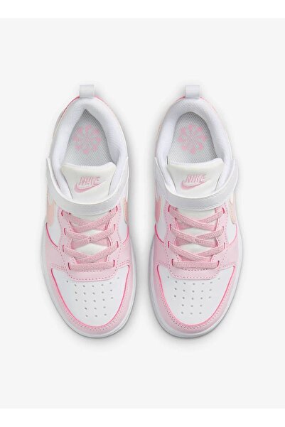 Nike Біло-рожеві туфлі для дівчинки DV5457105 COURT BOROUGH LOW PS
