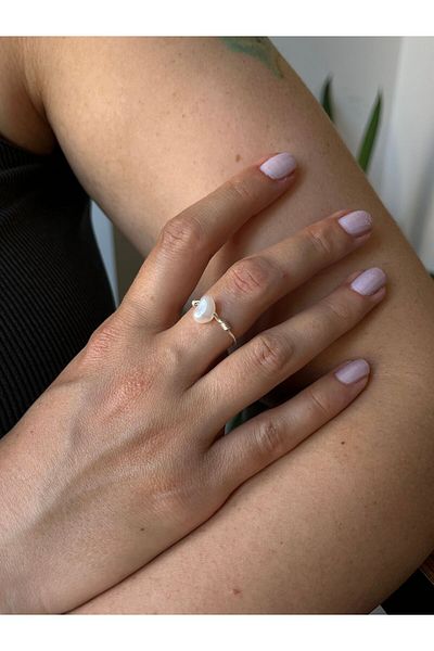 yubijewelry Copper Wire Freshwater Pearl Ring