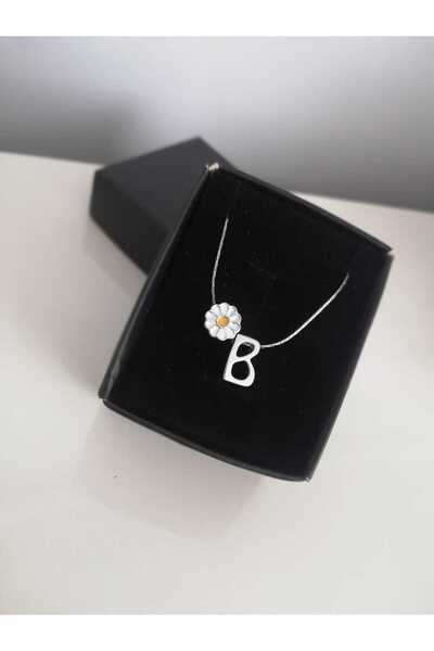 Judas Takı Silver Color Mini B Letter Women's Necklace - Initial DesiGn