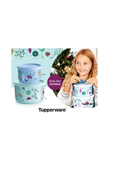 Tupperware One Touch New Year's 2-Piece Storage Container