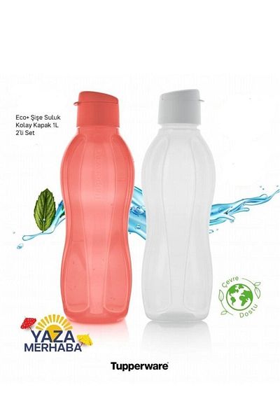 Tupperware Eco Bottle Water Bottle 1 Liter Set of 2